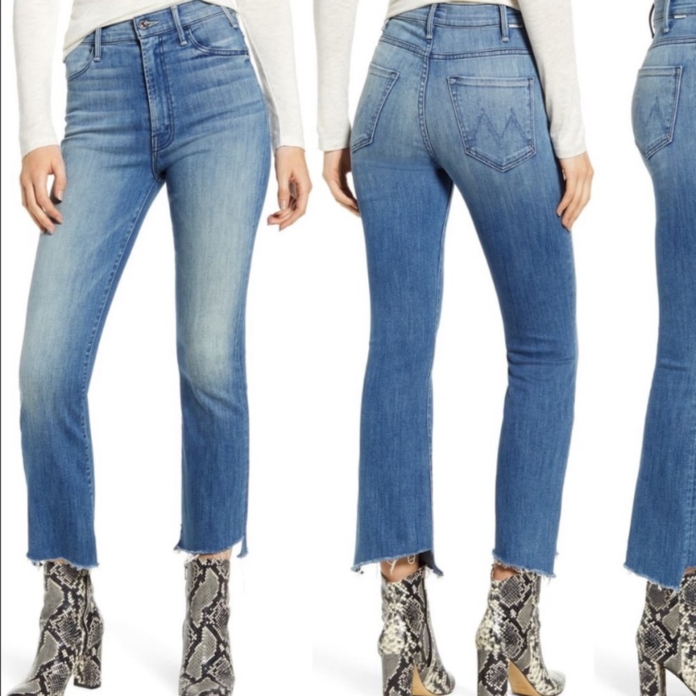 Mother High Waisted Insider Crop Two Step Fray